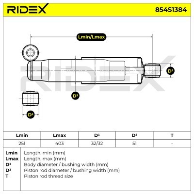 Amortyzator RIDEX 854S1384 854S1384 - foto 8