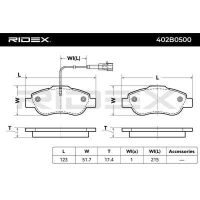 Klocki hamulcowe RIDEX 402B0500 402B0500 - foto 3