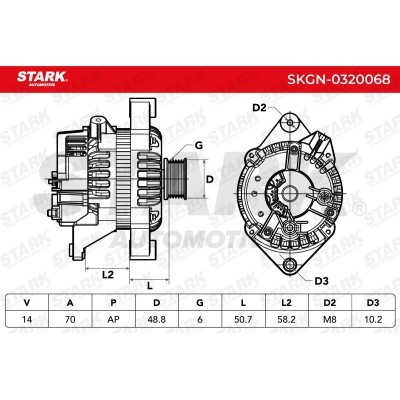 Alternator Stark SKGN-0320068 SKGN-0320068 - foto 7
