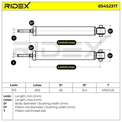 Amortyzator RIDEX 854S2317 854S2317 - foto 4