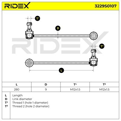 Łącznik Stabilizatora RIDEX 3229S0107 3229S0107 - foto 6