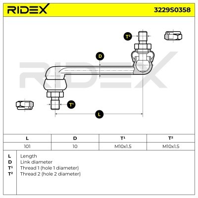 Łącznik Stabilizatora RIDEX 3229S0358 3229S0358 - foto 5