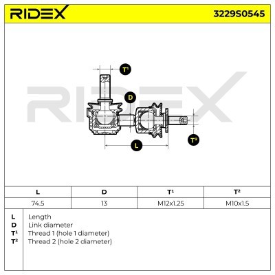 Łącznik Stabilizatora RIDEX 3229S0545 3229S0545 - foto 5