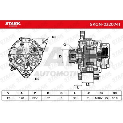 Alternator Stark SKGN-0320741 SKGN-0320741 - foto 7