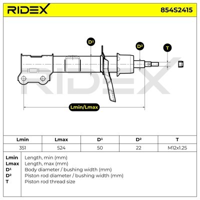 Amortyzator RIDEX 854S2415 854S2415 - foto 8