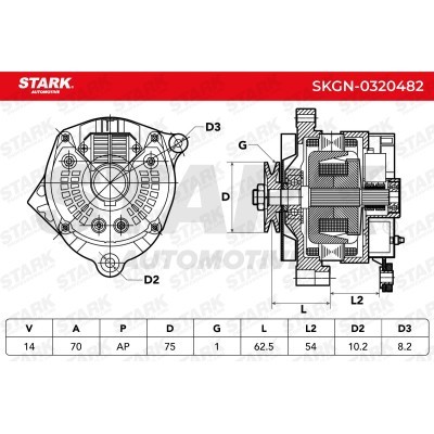 Alternator Stark SKGN-0320482 SKGN-0320482 - foto 5