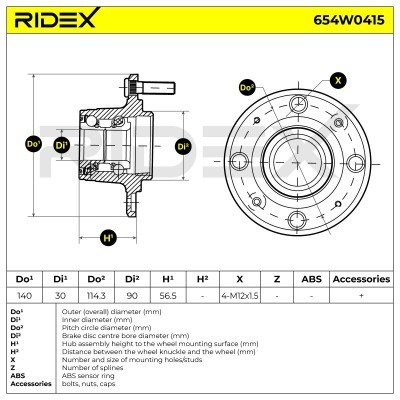 Łożysko Koła RIDEX 654W0415 654W0415 - foto 7