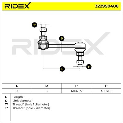 Łącznik Stabilizatora RIDEX 3229S0406 3229S0406 - foto 5