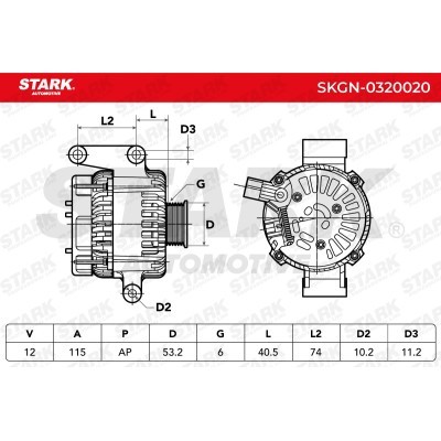 Alternator Stark SKGN-0320020 SKGN-0320020 - foto 6