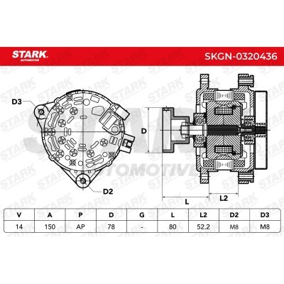 Alternator Stark SKGN-0320436 SKGN-0320436 - foto 5