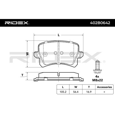 Klocki hamulcowe RIDEX 402B0642 402B0642 - foto 4
