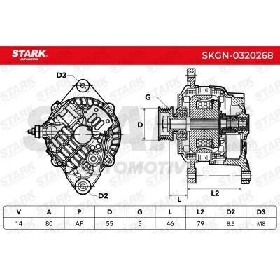 Alternator Stark SKGN-0320268 SKGN-0320268 - foto 5