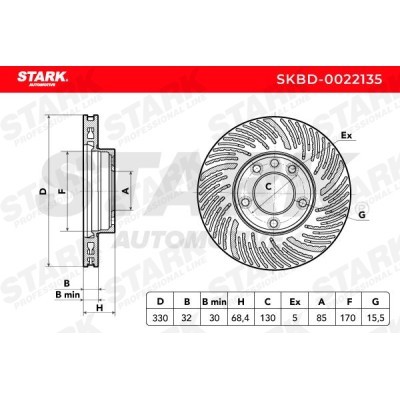 Tarcza hamulcowa Stark SKBD-0022135 SKBD-0022135 - foto 4