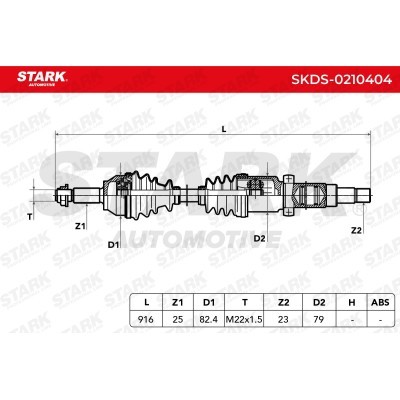 Półoś Napędowa Stark SKDS-0210404 SKDS-0210404 - foto 7