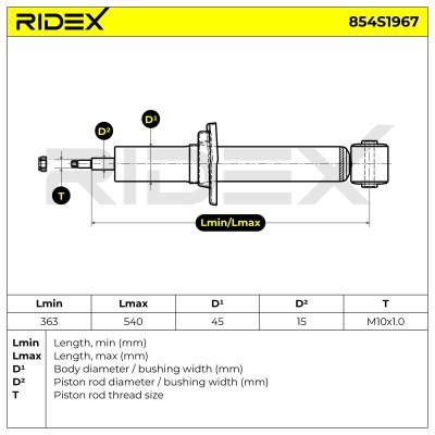 Amortyzator RIDEX 854S1967 854S1967 - foto 8