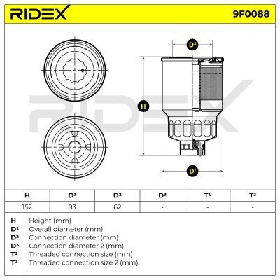 Filtr Paliwa RIDEX 9F0088 9F0088 - foto 5