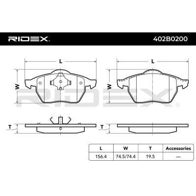 Klocki hamulcowe RIDEX 402B0200 402B0200 - foto 8