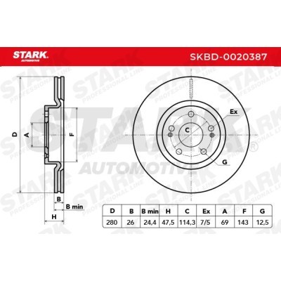 Tarcza hamulcowa Stark SKBD-0020387 SKBD-0020387 - foto 10