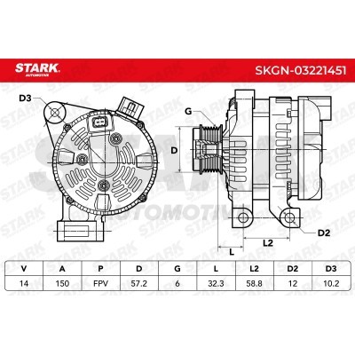 Alternator Stark SKGN-03221451 SKGN-03221451 - foto 6
