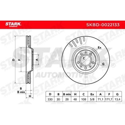 Tarcza hamulcowa Stark SKBD-0022133 SKBD-0022133 - foto 3