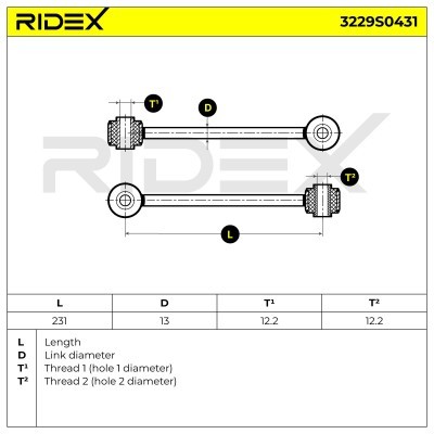 Łącznik Stabilizatora RIDEX 3229S0431 3229S0431 - foto 5