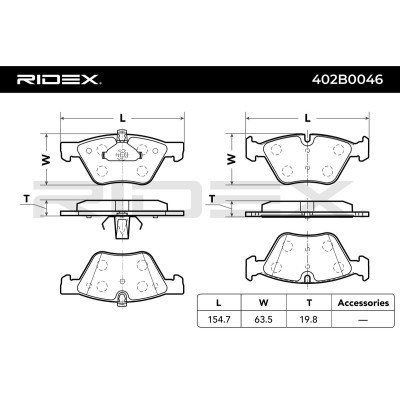 Klocki hamulcowe RIDEX 402B0046 402B0046 - foto 5