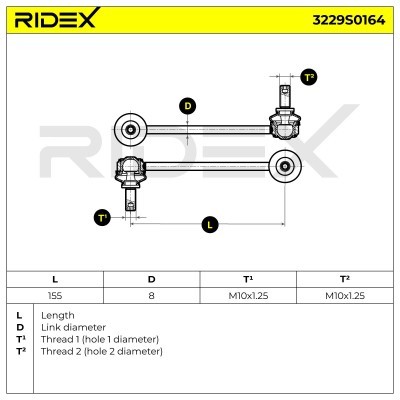 Łącznik Stabilizatora RIDEX 3229S0164 3229S0164 - foto 6