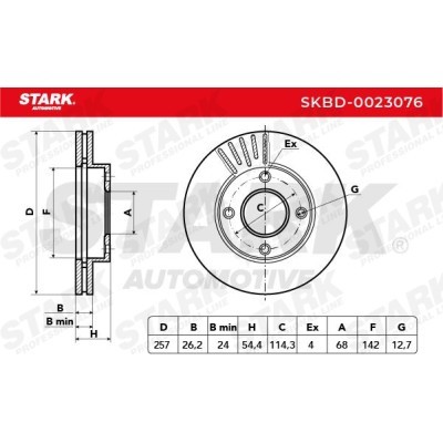 Tarcza hamulcowa Stark SKBD-0023076 SKBD-0023076 - foto 5