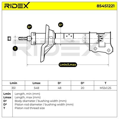 Amortyzator RIDEX 854S1221 854S1221 - foto 8
