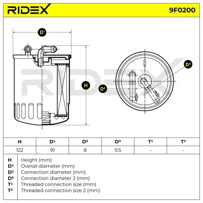 Filtr Paliwa RIDEX 9F0200 9F0200 - foto 6