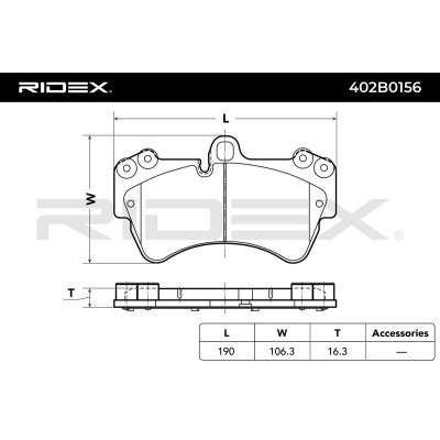 Klocki hamulcowe RIDEX 402B0156 402B0156 - foto 3