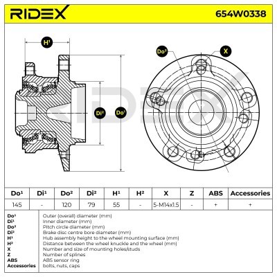 Łożysko Koła RIDEX 654W0338 654W0338 - foto 5