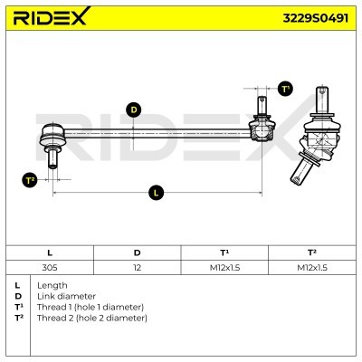 Łącznik Stabilizatora RIDEX 3229S0491 3229S0491 - foto 6