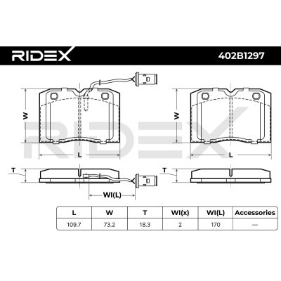 Klocki hamulcowe RIDEX 402B1297 402B1297 - foto 6