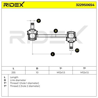 Łącznik Stabilizatora RIDEX 3229S0654 3229S0654 - foto 6