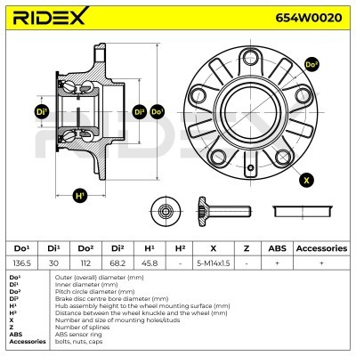 Łożysko Koła RIDEX 654W0020 654W0020 - foto 7