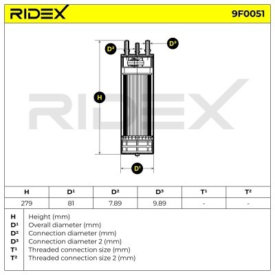 Filtr Paliwa RIDEX 9F0051 9F0051 - foto 5