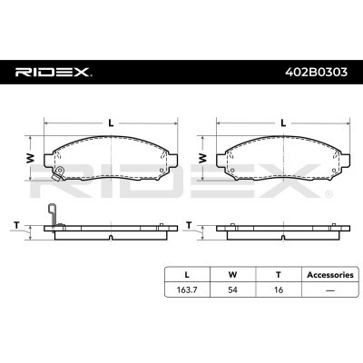 Klocki hamulcowe RIDEX 402B0303 402B0303 - foto 4