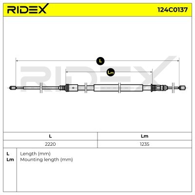 Linka Hamulca Ręcznego RIDEX 124C0137 124C0137 - foto 6