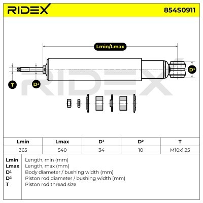 Amortyzator RIDEX 854S0911 854S0911 - foto 8