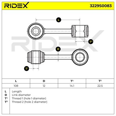 Łącznik Stabilizatora RIDEX 3229S0083 3229S0083 - foto 7