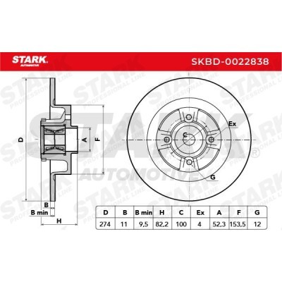 Tarcza hamulcowa Stark SKBD-0022838 SKBD-0022838 - foto 3