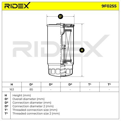 Filtr Paliwa RIDEX 9F0255 9F0255 - foto 6