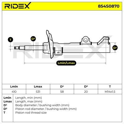 Amortyzator RIDEX 854S0870 854S0870 - foto 8
