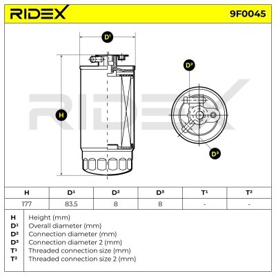 Filtr Paliwa RIDEX 9F0045 9F0045 - foto 10