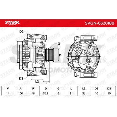 Alternator Stark SKGN-0320188 SKGN-0320188 - foto 7