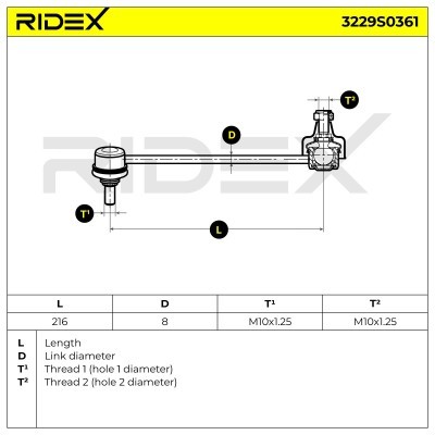 Łącznik Stabilizatora RIDEX 3229S0361 3229S0361 - foto 5