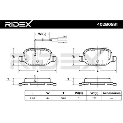 Klocki hamulcowe RIDEX 402B0581 402B0581 - foto 7