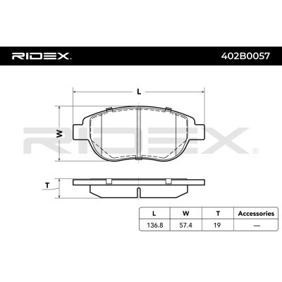 Klocki hamulcowe RIDEX 402B0057 402B0057 - foto 6