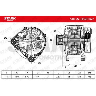 Alternator Stark SKGN-0320147 SKGN-0320147 - foto 6